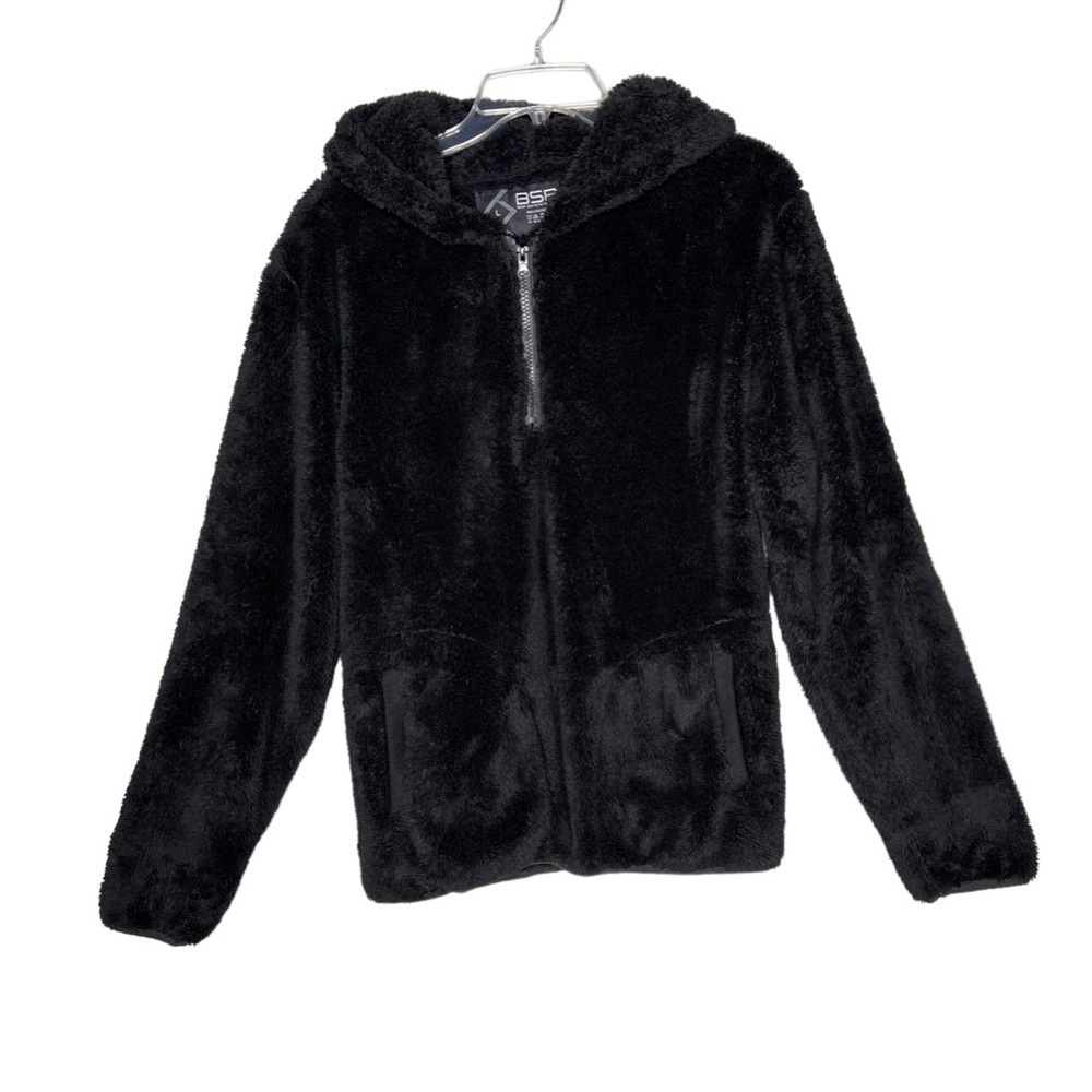 BSP Plush Athletic Hooded Half Zip Hoodie